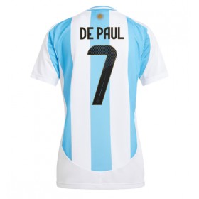 Argentina Rodrigo De Paul #7 Hemmakläder Dam Copa America 2024 Kortärmad